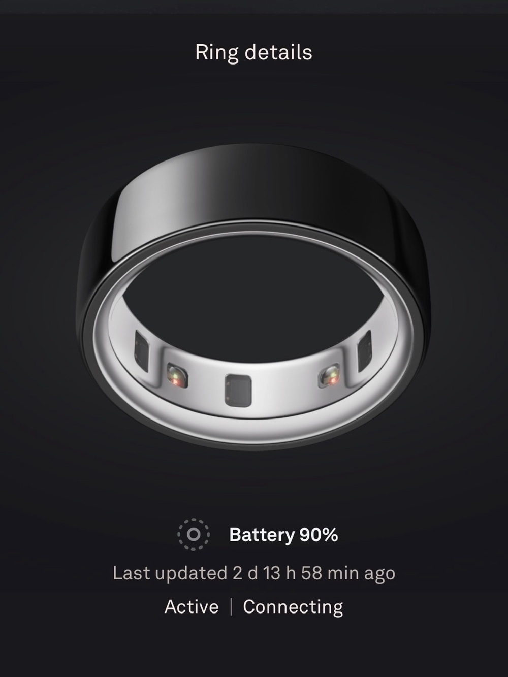 Oura Smart Ring in Black and Silver